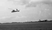011936E SLN202 Fairey Rotodyne  in flight, Farnborough air show, 17 September 1958