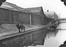 Horse drawn day boat at Smethwick. 1958. Photographer: C Faulkener.