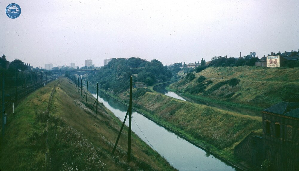 Smethwick cutting, taken from Brasshouse Lane Bridge looking towards Wolverhampton, BCN New Main Line, Mar 1969