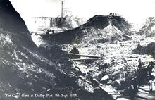 BCN. Canal Burst at Rattlechain Brickworks, Dudley Port. 9 September 1899