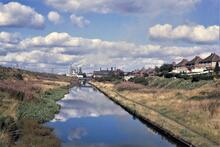 BCN Main Line. View along new main line north of Coseley Tunnel. 14/09/1970