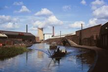 Looking towards Wolverhampton from Cable Street Bridge, Monmore Green. BCN Main Line. 6/6/1965