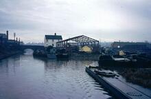 Alfred Matty's yard, Deepfields, Coseley, Birmingham Canal Navigations New Main Line, 23rd Jan 1971