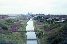 View looking north from above Coseley Tunnel, BCN Main Line, Aug 1971