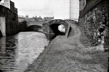 BCN Old Main Line: Looking towards Mill Street Bridge, access to Mill Street basin on right