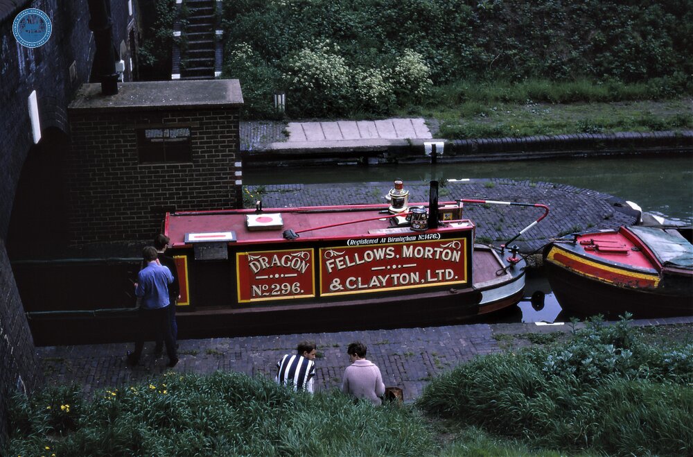 BCN Netherton Tunnel Branch. Groveland Aqueduct and turbine house [NB Dragon (M Braine)]. 02/06/1968