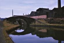 BCN Old Main Line: Top Lock Smethwick and bridge. 09/09/1966