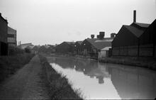 Looking SE towards Accles & Pollocks Works, between High Bridge and Brades Bridge, Oldbury, Old Main Line 1965