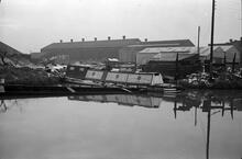 Boatyard at Whimsey Bridge, Oldbury, Old Main Line, 04/12/66