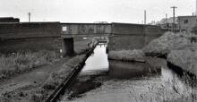BCN Titford Branch: View from Engine Bridge from top lock looking towards Oldbury. 1964