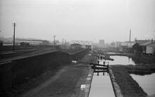 The Crow Locks from Engine Street, Titford Canal, 03/66