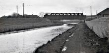 BCN Old Main Line, Bradley Branch. Bilston. Railway overbridge, now demolished.
