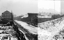 Looking North from Cocks Croft Bridge, Oldbury Loop 16/01/66