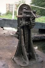 Dudley No 1 Canal. Delph Locks Paddle Gear. 1976