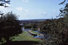 BCN Dudley No 1 Canal. Parkhead- Delph. View of Locks with 6 in foreground. 18/09/1983