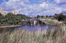BCN Dudley No 1 Canal. Parkhead- Delph. View of Lock 7. 13/09/1966