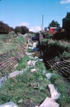 BCN, Delph, old  locks excavated. September 1983