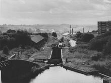 Turnover Bridge on Old 9 Lock Line at Delph (between Locks 1&2), 29 May 1967