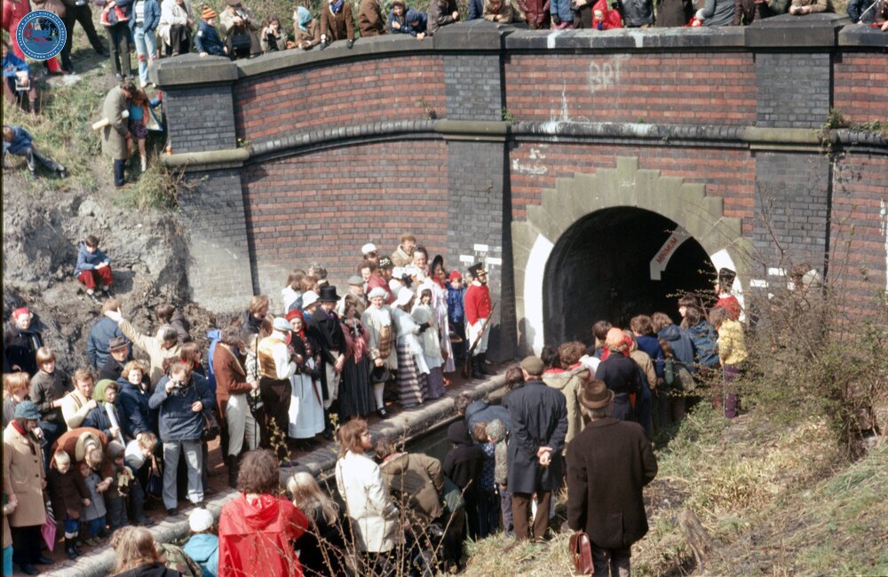 Dudley tunnel reopening. April 1973
