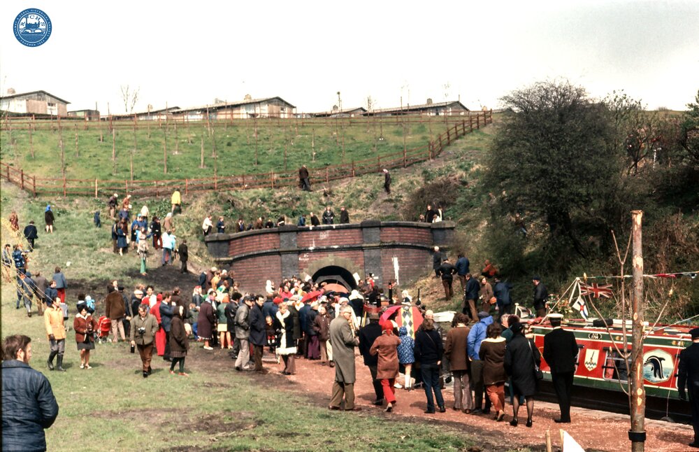 Dudley tunnel reopening. 1973