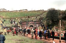 Dudley tunnel reopening. 1973