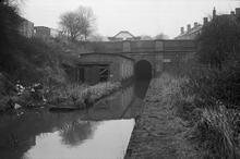 Gosty Hill Canal Tunnel from Old Hill End, Dudley No 2 Canal, 24/12/66