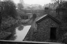 Gosty Hill Canal Tunnel from Old Hill End, Dudley No 2 Canal, 24/12/66