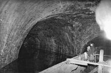 Inside Tunnel, Cathedral Arch and branch tunnel to limestone quarries