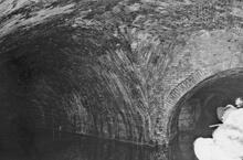 Inside Tunnel, Cathedral Arch and branch tunnel to limestone quarries