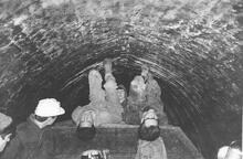 Inside Tunnel- legging by volunteers