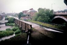 BCN. Birmingham & Fazeley Canal. River Tame Aqueduct SW of Salford Junction, Gravelly Hill. 1978