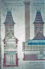 BCN Pumping Engines and houses:  Perry Well pumping station Longitudinal section