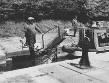 Perry Barr Lock 9, Top Gate, Charlie Atkins Jnr with Cactus, 29 May 1966