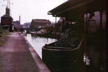 Bantam Tug and dayboat above Perry Barr Lock 12, Tame Valley Canal, Birmingham Canal Navigations, Aug 1966