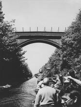 Section near Grove Vale with Green Lane Bridge and Scott Bridge (A4041, Newton Road) Behind, 29 May 1966