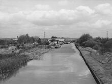 North from Pelsall Road Bridge, Norton Canes, 8 May 1971
