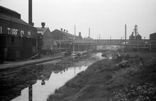 East from Merrills Hall Bridge, Bentley Canal, 1965