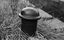 Bollard at Lock 10, Sandbeds, Bentley Canal, 28/11/71