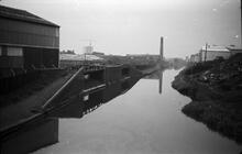 Izon Turnover Bridge looking East, Wednesbury Old Canal, 1965