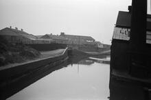 Izon Turnover Bridge looking West, Wednesbury Old Canal, 1965