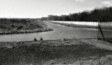 BCN Bradley Locks & Extension Canal: View from Walsall Canal. 1965
