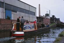 BCN Walsall Canal. Ryders Green Locks. Narrow boat CACTUS. 06/06/1965