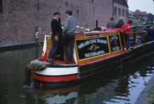 BCN Walsall Canal. Ryders Green Locks. Charlie Atkins. Narrow boat CACTUS. 06/06/1965