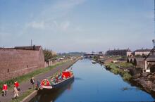 BCN Walsall Canal. Leabrook Bridge. Narrow boat CACTUS. 29/05/1965