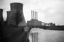 Ocker Hill Power Station looking North at junction with the Tame Valley Canal 17/10/64