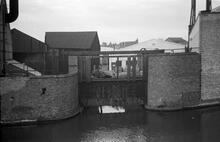 Basin near Ryders Green Top Lock, Walsall Canal, Summer 1965