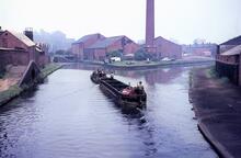 Tug JUDITH ANNE & dayboat at Walsall Jcn, Walsall Canal, Birmingham Canal Navigations, 1966