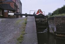 BCN Walsall Extension Canal. Top lock gate. 06/06/1965