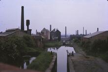 BCN Walsall Extension Canal. Looking down locks 5-7. 06/06/1965