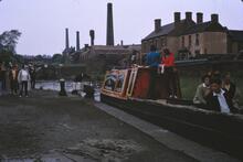 BCN Walsall Extension Canal. Lock 7. Narrow boat CACTUS. 06/06/1965